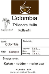 Colombia Huila koffeinfri