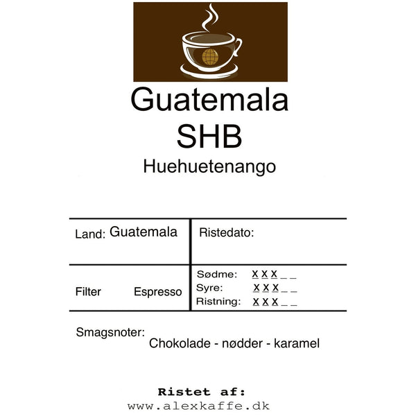 Guatemala SHB espresso